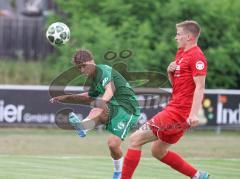 Toto - Pokal - Saison 2026/27 - SV Manching - SV Heimstetten - Kevin Csatari (Nr.15 - SV Manching) - Severin Müller rot Heimstetten  - Foto: Meyer Jürgen