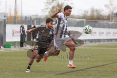 Bayernliga Nord - Saison 2026/27 - FC Ingolstadt 04 II - SV Fortuna Regensburg - Niklas Sommer weiss FCI - Marcel Onwudiwe dunkel Regensburg -  Foto: Meyer Jürgen
