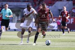 3. Liga; FC Ingolstadt 04 - Hallescher FC; Leon Guwara (6, FCI) Lofolomo Enrique (6 Halle)