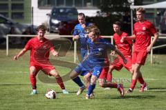 Kreisliga - Saison 2026/27- TSV Großmehring - SV Zuchering - Matthias Hamm blau Großmehring - Simon Böhringer rot Zuchering - Foto: Meyer Jürgen