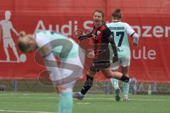 2. Bundesliga Frauen - Saison 2025/26 - FC Ingolstadt 04 Frauen - SG Andernach - Der 2:1 Führungstreffer durch Stefanie Reischmann (Nr.24 - FC Ingolstadt Frauen I) - jubel - Foto: Meyer Jürgen
