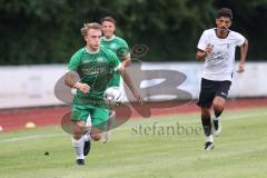 Bezirksliga - Saison 2024/25- FC Fatih - FC Gerolfing -  - Lukas Achhammer (Nr.9 - FC Gerolfing) - Umut Yürükal (Nr.7 - FC Fatih) - Foto: Meyer Jürgen