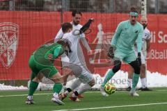 AUDI - Schanzer Amateurcup - Finale -  2026  - SV Hundszell - SV Denkendorf - Marcel Jasmann grün Denkendorf - Lukas Conradi weiss Hundszell - Foto: Meyer Jürgen