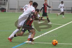 A-Junioren Bundesliga  - Saison 2024/25 - A-Junioren - DFB Vereinspokal - Viertelfinale FC Ingolstadt 04 - SC Freiburg - Berk Beran rot FCI - Nuur Mohamed Billal weiss Freiburg  - Foto: Meyer Jürgen