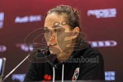 3. Liga; FC Ingolstadt 04 - SC Verl; Interview Pressekonferenz Cheftrainerin Sabrina Wittmann (FCI) 1:1