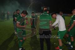 Kreisliga - Saison 2023/24 - Relegation zur BZL - FC Gerolfing - SV Aschau - Jubel nach dem Spiel - Gerolfing steigt in die BZL auf - Foto: Meyer Jürgen