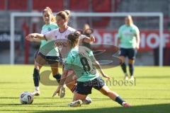 2. Bundesliga Frauen - Saison 2025/26 - FC Ingolstadt 04 Frauen - SC Sand - Theresa Keitel (Nr.7 - FC Ingolstadt Frauen I) - Schneider Kim grün SC Sand  - Foto: Meyer Jürgen