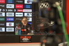 3. Liga - Saison 2025/26 - FC Ingolstadt 04 - VFB Stuttgart II - Cheftrainerin Sabrina Wittmann (FCI)  Pressekonferenz nach dem Spiel -  - XXXXX - Foto: Meyer Jürgen