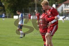 Kreisliga- Saison 2024/25- TSV Etting - TSV Altmannstein- Thomas Riegelsberger rot Altmannstein mit dem 0:1 Führungstreffer  - jubel - Foto: Meyer Jürgen