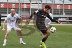 3. Liga - Testspiel - Saison 2025/26 - FC Ingolstadt 04 - SSV 1846 Ulm - Ognjen Drakulic (Nr.30 - FCI) - Marcel Seegert (Nr.21 - SSV Ulm) - Foto: Meyer Jürgen