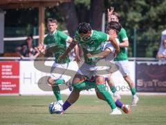 Freundschaftsspiel - FC Gerolfing - VFR Neuburg - Atilla Demir (Nr.29 - FC Gerolfing)- Flamur Idrizi (Nr.23 - VFR Neuburg) - Foto: Meyer Jürgen
