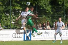 Relegation - Bezirksliga - Saison 2024/25 - FC Gerolfing - Tus Raubling - Flaur Bashota (Nr.23 - FC Gerolfing) - Dominic Reisner weiss Raubling - Foto: Meyer Jürgen