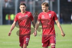 Toto Pokal; TSV Landsberg - FC Ingolstadt 04; vor dem Spiel Julian Kügel (29, FCI) Jasper Maljojoki (23, FCI)