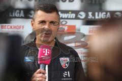 3.Liga - Saison 2023/2024 - SC Verl - FC Ingolstadt 04 -  - Cheftrainer Michael Köllner (FCI) - im Interview mit Magenta TV - Foto: Meyer Jürgen