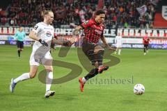 3. Liga; FC Ingolstadt 04 - Erzgebirge Aue; Justin Butler (31, FCI) Burger Korbinian (5 Aue)