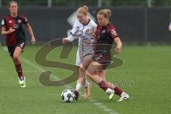 DFB Pokal - Frauen - Saison 2025/26 - FC Ingolstadt 04 Frauen - 1. FC Nürnberg - Nina Penzkofer (Nr.29 - FC Ingolstadt Frauen I) - Thöle Amelie rot Nürnberg - Foto: Meyer Jürgen