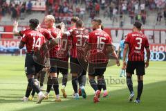 3.Liga - Saison 2022/2023 - FC Ingolstadt 04 -  SV Wehen Wiesbaden - Der 2:0 Führungstreffer durch Tobias Bech (Nr.11 - FCI) - Jubel - Foto: Meyer Jürgen