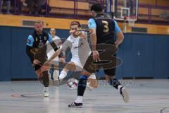 Futsal - Saison 2024/25- MTV Ingolstadt - 1860 München - Krenar Emini weiss #13 MTV - Renato Cilic schwarz München - Daniel Kovacevic schwarz #3 München - Foto: Meyer Jürgen