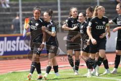 2. Bundesliga Frauen - Saison 2023/24 - FC Ingolstadt 04 Frauen - Turbine Potsdam - Der 1:0 Führungstreffer durch Samantha Stiglmaier (Nr.27 - FCI) - jubel - tor  - Foto: Meyer Jürgen