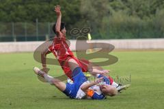 Bezirksliga - Saison 2024/25 - FC Fatih Ingolstadt - TSV Rohrbach -  Umut Yürükal (Nr.7 - FC Fatih) - Daniel Rückert weiss Rohrbach - Foto: Meyer Jürgen