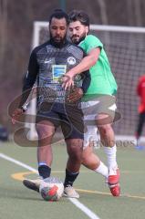 Bezirksliga - Saison 2025/26 - FC Fatih Ingolstadt - TSV 54 - DJK München - Ugur Genc (Nr.77 - FC Fatih) - Dennis Appiiah schwarz München - Foto: Meyer Jürgen