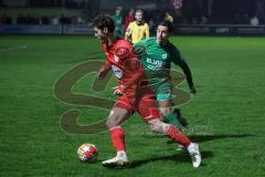 Landesliga - Saison 2024/25 - SV Manching - TSV Dachau - Stefan Müller (Nr.7 - SV Manching) - Pfeiffer Leon rot Dachau - Foto: Meyer Jürgen