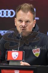 3. Liga; FC Ingolstadt 04 - VfB Stuttgart II; Interview Pressekonferenz Markus Fiedler Cheftrainer VfB 2