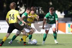 Kreisliga - Saison 2023/2024 - FC Gerolfing - FC Hitzhofen/Oberzell - Leo Zängler grün Gerolfing - Niclas Filser
 gelb Hitzhofen #21 - Foto: Meyer Jürgen