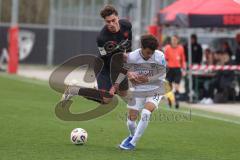 3. Liga - Testspiel - Saison 2025/26 - FC Ingolstadt 04 - SSV 1846 Ulm - Dennis Kaygin (Nr.10 - FCI) - Evan Anderson Brown (Nr.33 - SSV Ulm) - Foto: Meyer Jürgen