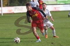 Kreisliga - Saison 2024/25- SV Kasing - TSV Hohenwart - Noah Kamenjasevic rot Kasing - Tobias Prückl weiss Hoehenwart - Foto: Meyer Jürgen