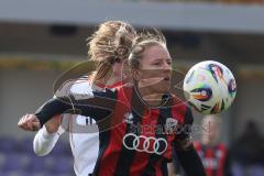 2. Bundesliga Frauen - Saison 2025/26 - FC Ingolstadt 04 Frauen - Eintracht Frankfurt II - Stefanie Reischmann (Nr.24 - FC Ingolstadt Frauen I) - Zimmermann Tessa weiss Frankfurt - Foto: Meyer Jürgen