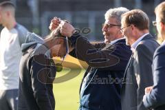 Toto-Pokal Finale; Würzburger Kickers - FC Ingolstadt 04; nach dem Spiel Sieg Jubel Freude Pokalsieg 1:2, Mannschaft bekommt die Medaille überreicht, Cheftrainerin Sabrina Wittmann (FCI)