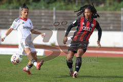 2. Bundesliga Frauen - Saison 2025/26 - FC Ingolstadt 04 Frauen - Eintracht Frankfurt II - Melissa Kuya Kuya -Strobel (Nr.14 - FC Ingolstadt Frauen I) - Limani Valentina weiss Frankfurt - Foto: Meyer Jürgen