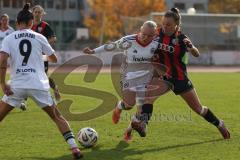 2. Bundesliga Frauen - Saison 2025/26 - FC Ingolstadt 04 Frauen - Eintracht Frankfurt II - Jenny Beyer (Nr.8 - FC Ingolstadt Frauen I) - Bednorz Keira weiss Frankfurt - Foto: Meyer Jürgen