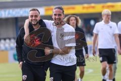 Toto-Pokal; Finale; FV Illertissen - FC Ingolstadt 04; vor dem Spiel David Kopacz (29, FCI) Valmir Sulejmani (7, FCI)