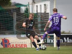 Landesliga - Freundschaftsspiel - Saison 2026/27 - SV Manching - TSV Karteth-Lappersdorf - Torwart Sebastian Steger (Nr.1 - SV Manching) - Schmidt Thomas lila Kareth - Lappersdorf  - Foto: Meyer Jürgen