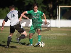Freundschaftsspiel - Saison 2026/27 - TSV Ober/.Unterhaunstadt - FC Gerolfing  - Oliver Günther grau Ober./Unterh.stadt  - Valentin Sutner (Nr.6 - FC Gerolfing) - Foto: Meyer Jürgen