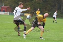 Kreisliga - Saison 2024/25- TSV Lichtenau - FC Mindelstetten - Steven Spieß gelb Lichtenau - Moritz Liedl weiss Mindelstetten - Foto: Meyer Jürgen