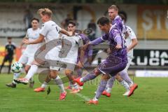Toto-Pokal; SV Wacker Burghausen - FC Ingolstadt 04; Torchance verpasst Jonas Scholz (15, FCI) Leonard Gjini (3 SVWB) Luca Paul Schulten (18 SVWB) Lars Lokotsch (13, FCI)