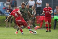 Toto - Pokal - Saison 2024/25 - TSV Lohr - FC Ingolstadt 04 - Ege Celiker (Nr.4 - TSV Lohr) - Deniz Zeitler (Nr.38 - FCI) - Foto: Meyer Jürgen