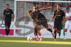 3. Liga - Saison 2025/26 - VFB Stuttgart II - FC Ingolstadt 04  - Yann Sturm (Nr.7 - FC Ingolstadt 04) - Christopher Olivier (Nr.24 - VFB Stuttgart II) - Foto: Meyer Jürgen