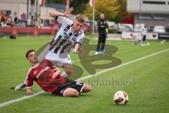 Saison 2026/27 - Freundschaftsspiel - 1. FC Nürnberg - FC Ingolstadt 04 - Andrea Ceresoli (Nr.14 - FCN) - Benjamin Kanuric (Nr.37 - FCI) - Foto: Meyer Jürgen