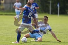 2Kreisklasse - Saison 2024/25- TSV Großmehring - SV Oberstimm - Nico Zirngibl weiss Oberstimm - Leopold Hoch blau Großmehring - Foto: Meyer Jürgen