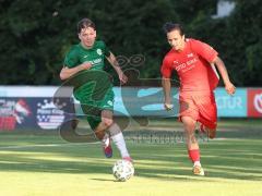 Landesliga - Saison 2026/27 - SV Manching - FC Memmingen II - Vincent Amann (Nr.5 - SV Manching) - Hill Noah rot Memmingen - Foto: Meyer Jürgen