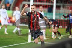 3. Liga; FC Ingolstadt 04 - Energie Cottbus; Tor Jubel Treffer Sebastian Grönning (11, FCI) und David Kopacz (29, FCI) jubelt