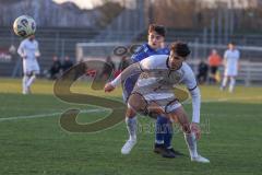 Bayernliga Nord - Saison 2025/26 - FC Ingolstadt 04 II - Würzburger FV - Mussa Tasim (Nr.27 - FC Ingolstadt II) - Fabio Hock blau Würzburg - Foto: Meyer Jürgen