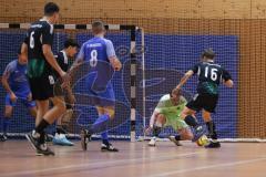 Hallenturnier Gaimersheim - Saison 2025/26 - TSV Gaimersheim - SV Hundszell - Jan Jahnsmüller schwarz Gaimersheim - Martin Kusche blau Hundszell Torwart - Foto: Meyer Jürgen