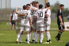 Kreisliga - Saison 2025/26- SV Karlskron - SV Kasing - Der 0:2 Führungstreffer durch Leon Hagen weiss Kasing - jubel - Foto: Meyer Jürgen