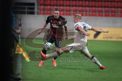 3. Liga - Saison 2026/27 - FC Ingolstadt 04 - TSG Hoffenheim II - Lars Lokotsch (Nr.13 - FCI) - Valentin Lässig (Nr.6 - Hoffenheim) - XXXXX - Foto: Meyer Jürgen