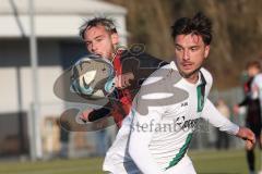 Bayernliga Nord - Saison 2024/25 - FC Ingolstadt 04 II - SC Eltersdorf - Massimo Agostinelli (Nr.15 - FCI U21) - Patrick Ort weiss Eltersdorf - Foto: Meyer Jürgen